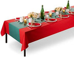 Disposable Table Runner for Christmas, Dining Table, 16" 20-Pack Linen-Like Green Paper Table Runners for Party, Wedding Or Event - Image 2