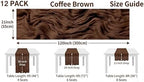 12 Pack Brown 10 Ft Cheesecloth Table Runner 20x120 Inch Boho Wrinkled Sheer Romantic Gauze Decor for Wedding, Bridal Shower, Birthday Party - Image 2