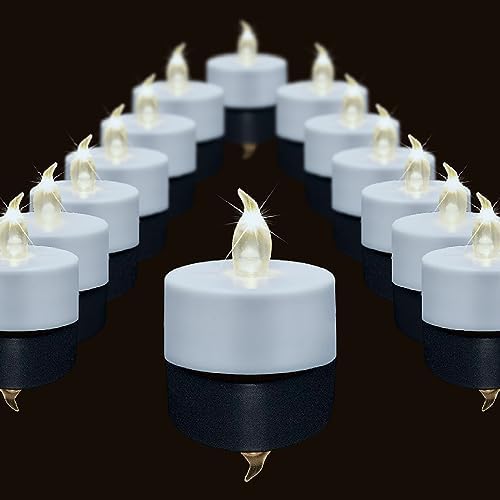 Flameless LED Tea Lights Candles 200 Pack Battery Operated Warm White by Baikaraer