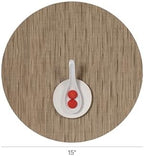 Chilewich Bamboo Placemats Set of 4, Round Woven Placemats - Image 2