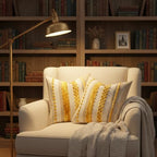 Boho Throw Pillow Covers 18x18 Set of 2 Yellow - Image 6