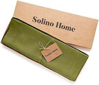 Solino Home 100% Pure Linen Woven Placemats Avocado, 14 x 19 in, Set of 4 - Image 3