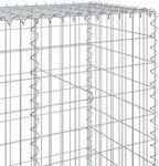 vidaXL Gabion Basket with Cover 39.4"x19.7"x78.7" Galvanized Iron - Image 4