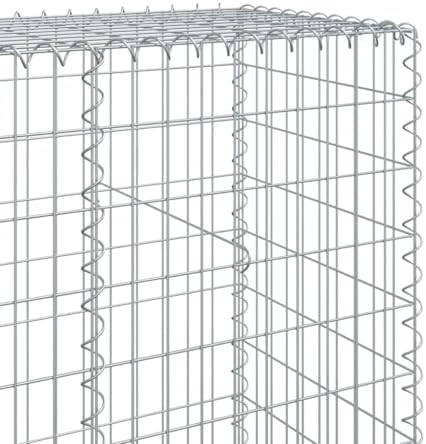 vidaXL Gabion Basket with Cover 275.6"x19.7"x78.7" Galvanized Iron - Image 4