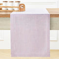 Solino Home 100% Pure Linen Table Runner, 14 x 144 in, Pink, Narrow Stripe by SolinoHome