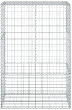 vidaXL Gabion Basket with Cover 39.4"x19.7"x59.1" Galvanized Iron - Image 5