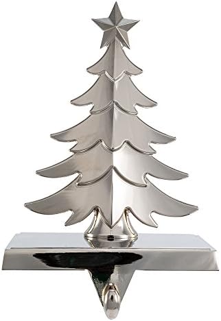 Kurt Adler Metal Tree Stocking Holder, Silver, 9 inch - Image 2