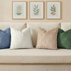 decorUhome Faux Fur Soft Dusty Blue Throw Pillow Covers 26x26 Set of 2 - Image 4