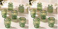 DARJEN 6 Pcs Green Candlestick Holders - Glass Taper Candle Holders Tealight Votive Candle Holders for Table Centerpieces, Wedding, Dinner Party, Home, Gifts (Pack of 2) by DARJEN