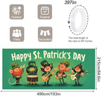 7 * 16FT Summer Garage Door Cover Decorations Sunset Palm Trees Garage Door Banner for Outdoor Indoor Summer Party Photography Backdrop (Happy St. Patrick's Day, 7 * 16 ft) - Image 2