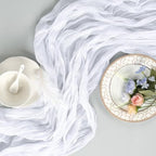 16 Pack White Cheesecloth Table Runner 23 x 120 Inch 10Ft - Image 6
