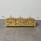 Ramadan Trays with Lid Metal Gold Eid Mubarak Serving Tray Ramadan Decorations Eid Party Food Storage Container for Cookie Candy Pastry Dessert - Image 5