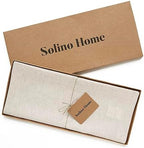 Solino Home 100% Pure Linen Table Runner Natural Long, Athena 14 x 144 in - Image 5