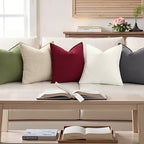 decorUhome Fall Dark Grey Linen Throw Pillow Covers 26x26 Set of 2 - Image 4