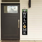 Interchangeable Welcome Sign for Front Porch Standing 47"X8", Black - Image 7
