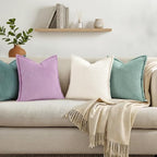 decorUhome Fall Corduroy Lilac Throw Pillow Covers 26x26 Set of 2 - Image 5