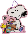Spoontiques Door Décor Sign - Weatherproof PVC Signs for Indoor or Outdoor Use - Includes Decorative Ribbon for Hanging - Peanuts Easter Door Sign by Spoontiques