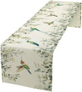 Birds Table Runner, Watercolor Hummingbird Green Sage Eucalyptus Floral Leaves Table Runner for Kitchen Dinning Table Decor Home Wedding Party Holiday, 13x120 Inch by Unknown