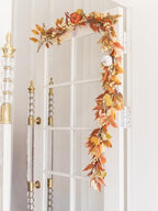 Thanksgiving Decorations - Clycaloor 6.8FT Fall Garland Maple Leaf, Artificial Autumn Hanging Vine Garland Thanksgiving Decor for Home Wedding Fireplace Party Christmas Halloween - Image 7