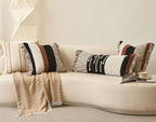Boho Lumbar Pillow Cover 14x36 with Handmade Drawn Work Tassel - Image 5