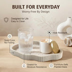 Coffee Table Tray for Home Decor,11" Cloud Sandstone Decorative Tray for Coffee Table Decor,Modern Organizer for Living Room&Kitchen Counter(Model A) - Image 4
