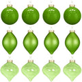 Zomiboo 12 Pcs Lime Green Glass Christmas Ball Ornaments Set 3.15" by Zomiboo