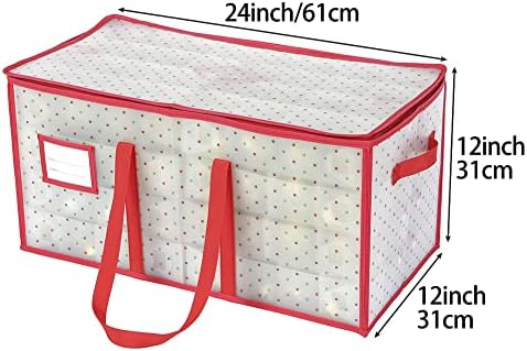 Sattiyrch Plastic Christmas Ornament Storage Box with Trays,Customizable Dividers, Dust-Proof Durable Ornament Organizer Holder,Christmas Storage Containers,Holds 128 x 3 inch Ornaments - Image 2