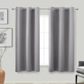 KOUFALL 54 Inch Curtains 2 Panel Set,Blackout Room Darkening Thermal Insulating Curtains for Winter Kitchen Bathroom,Light Grey,42 x 54 Inches Long by KOUFALL