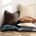 MIULEE Linen Decorative Fall Lumbar Throw Pillow Covers Dark Brown 12x20 - Image 6