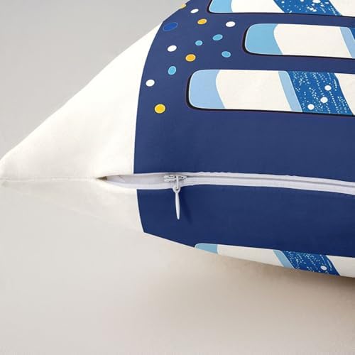 Erosebridal Happy Hanukkah Throw Pillow Covers 24X24 Set of 2 for Couch Bed Sofa Decor, Christmas Ornament Pillow Covers, Celebration Stars Decorations Decorative Cushion Cases - Image 4