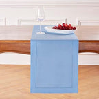 Solino Home 100% Pure Linen Table Runner Cornflower Blue Woven, 14 x 144 in by SolinoHome