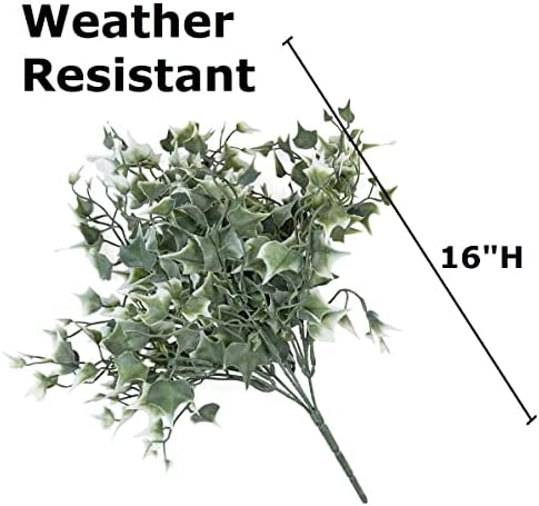 Variegated Needlepoint English Ivy Bush – Weather‑Resistant Faux Greenery - Image 2