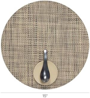 Chilewich Basketweave Placemats, Woven Round Placemats Set of 4 - Image 2
