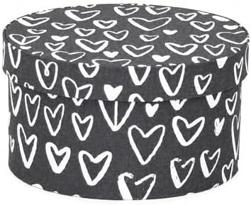 Sarah's Hat Boxes – White Heart Decorative Gift Box | Elegant Reusable Storage Boxes for Gifts, Keepsakes, Jewelry, or Special Items | Unique Printed Design by SarahsHatBoxes