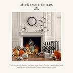MACKENZIE-CHILDS Resin Pumpkin, Mini, Black-and-White Courtly Check - Image 6