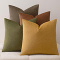 a moment Waterproof Throw Pillow Covers Set of 4,24x24 Inch Outdoor Stain Resistant Pet Friendly Pillowcases Cushion Covers for Patio Sofa and Living Room,Amber Woods by amoment
