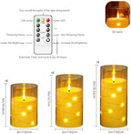 kakoya Flameless LED Candles with Timer 12 Pc Flickering Flameless Candles for Romantic Ambiance and Home Decoration Stable Acrylic Shell,with Embedded Star String，Battery Operated Candles(Gold) - Image 5