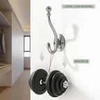 AVICCI 5 Pack Coat Hooks Brushed Nickel Coat Hook,Heavy Duty Hooks Decorative Wall Hooks for Bathroom Bedroom Kitchen Towel Robe Clothes Cabinet Closet Bathroom Hardware - Image 4