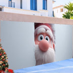 Christmas Garage Door Banner 7x16FT, Santa Claus Peeking Through Wall, Large Outdoor Xmas Garage Door Cover, Decoration for Driveways, Holiday Parties and Winter Wonderland - Image 6