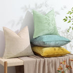decorUhome Chenille Sage Green Velvet Throw Pillow Covers 26x26 Set of 2 - Image 5