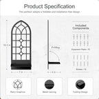 Wall Sconces Candle, Black Metal Wall Art Decor, Retro Line Wall Candle Holder for Living Room, Dining Room, Bedroom, Bathroom (16.5 x 7 in) - Image 2