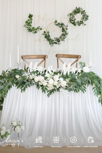 Ling's Moment Artificial Eucalyptus & Willow Garland, 5.9ft, 1pcs - Image 4