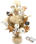 Lighted Thanksgiving Table Tree, Neutral Fall Decor for Home Centerpiece by nuvagiki