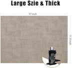 Homaxy PU Faux Leather Placemats for Dining Table, Set of 6, Light Brown - Image 5