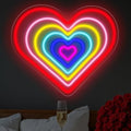 Rainbow Heart Neon Sign Romantic Love LED Light Gift for Lover by DMDMBSR