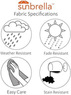 Outdoor/Indoor Sunbrella Throw Pillows Square Set of 2 Pieces 20 inch x 20 inch Spectrum Dove - Cover Only, Insert Not Included - Image 6