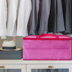 Vieshful Pink 40L Clear Clothes Storage Bag with Zipper 5 Pack - Image 6