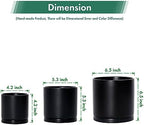 D'vine Dev 3-Pack Black Terracotta Pots & Saucers, 4/5/6 in, 40-T-A-2 - Image 3