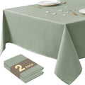 Table Cloths Rectangle 6ft, 2-Pack Waterproof Slub Textured by HOMEPEAK