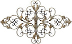 POBKING Ornate Scroll Wall Decor, Enchanting Leaves Wall Art - Metal Leaves & Flowers Over Door, Black Metal, The Door Wall Decor by Unknown